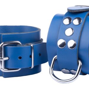 Menottes en cuir Ultra Bleues