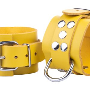 Menottes en cuir ULTRA Jaunes