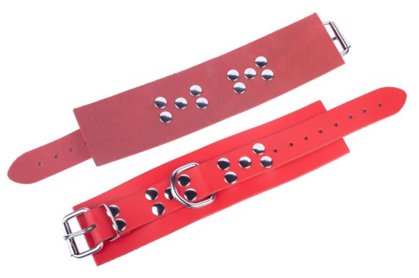 Menottes en cuir Ultra rouges – Image 5