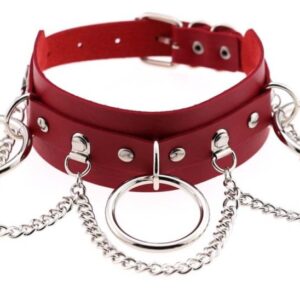 Collier O RING CHAIN Rouge