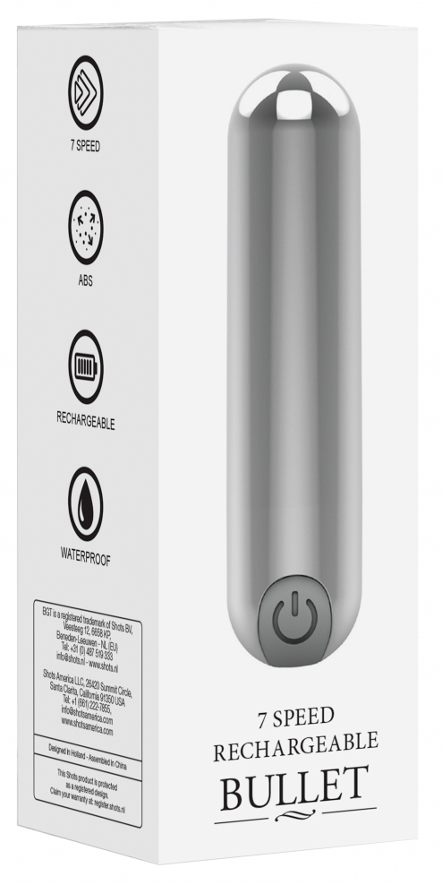 Mini Vibro Bullet Up 7.7 x 2cm Argenté – Image 2