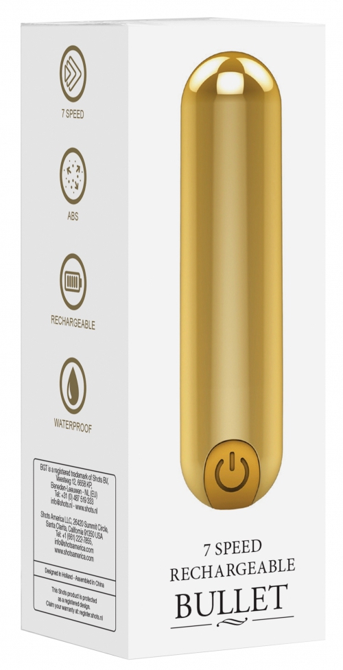 Mini Vibro Bullet Up 7.7 x 2cm Doré – Image 2
