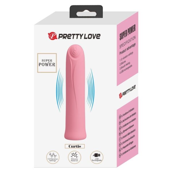 Mini-Vibro Curtis Pretty Love 10 x 2cm Rose – Image 2