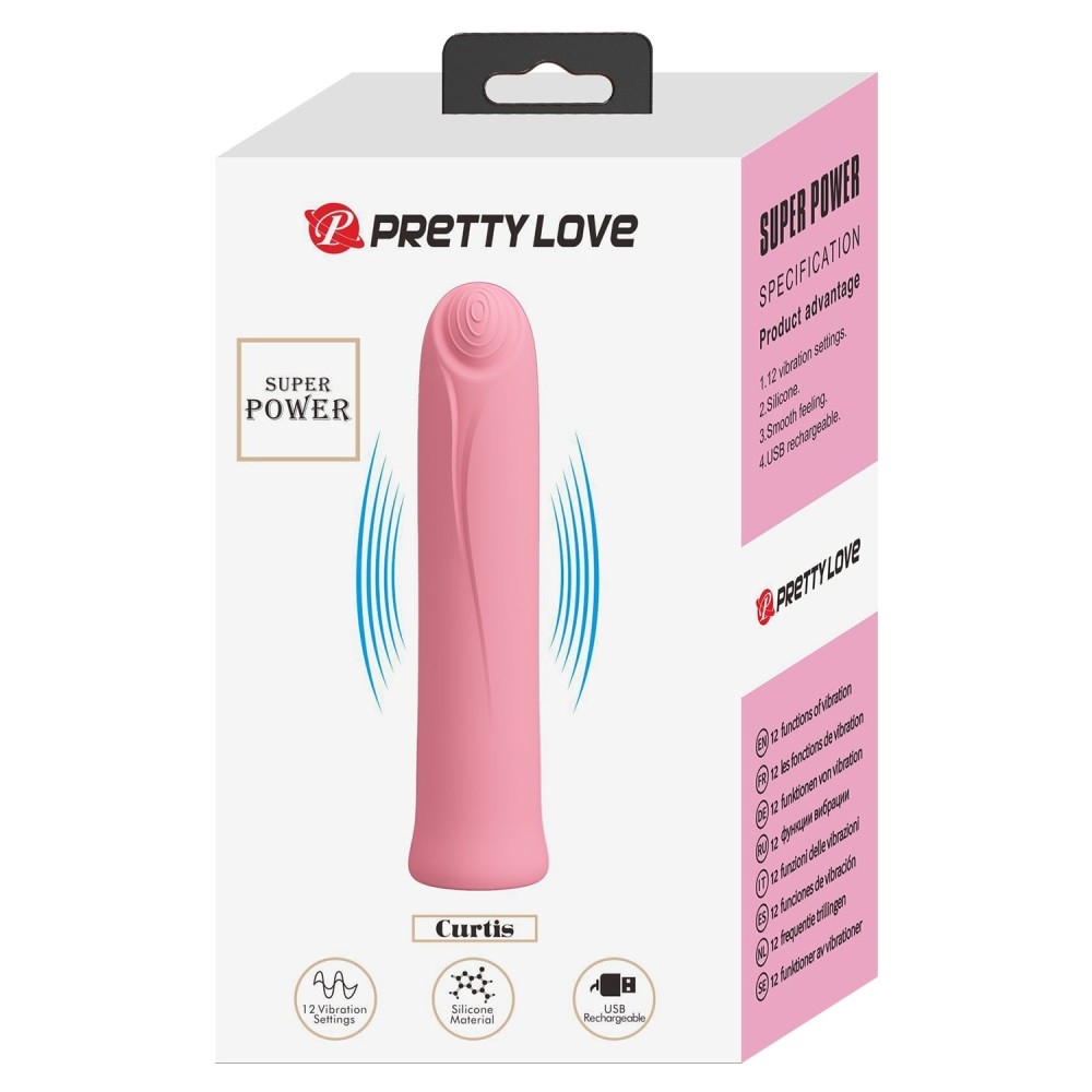 Mini-Vibro Curtis Pretty Love 10 x 2cm Rose – Image 2
