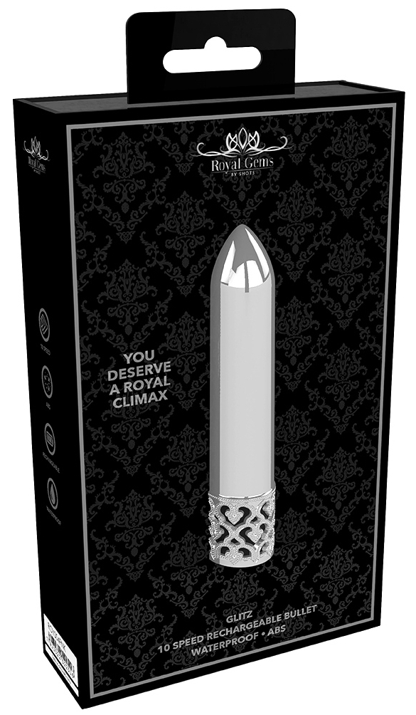 Mini Vibro Glitz 8.7cm Argenté – Image 2