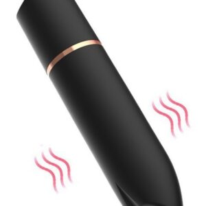 Mini Vibro Heart Lipstick 9cm Noir