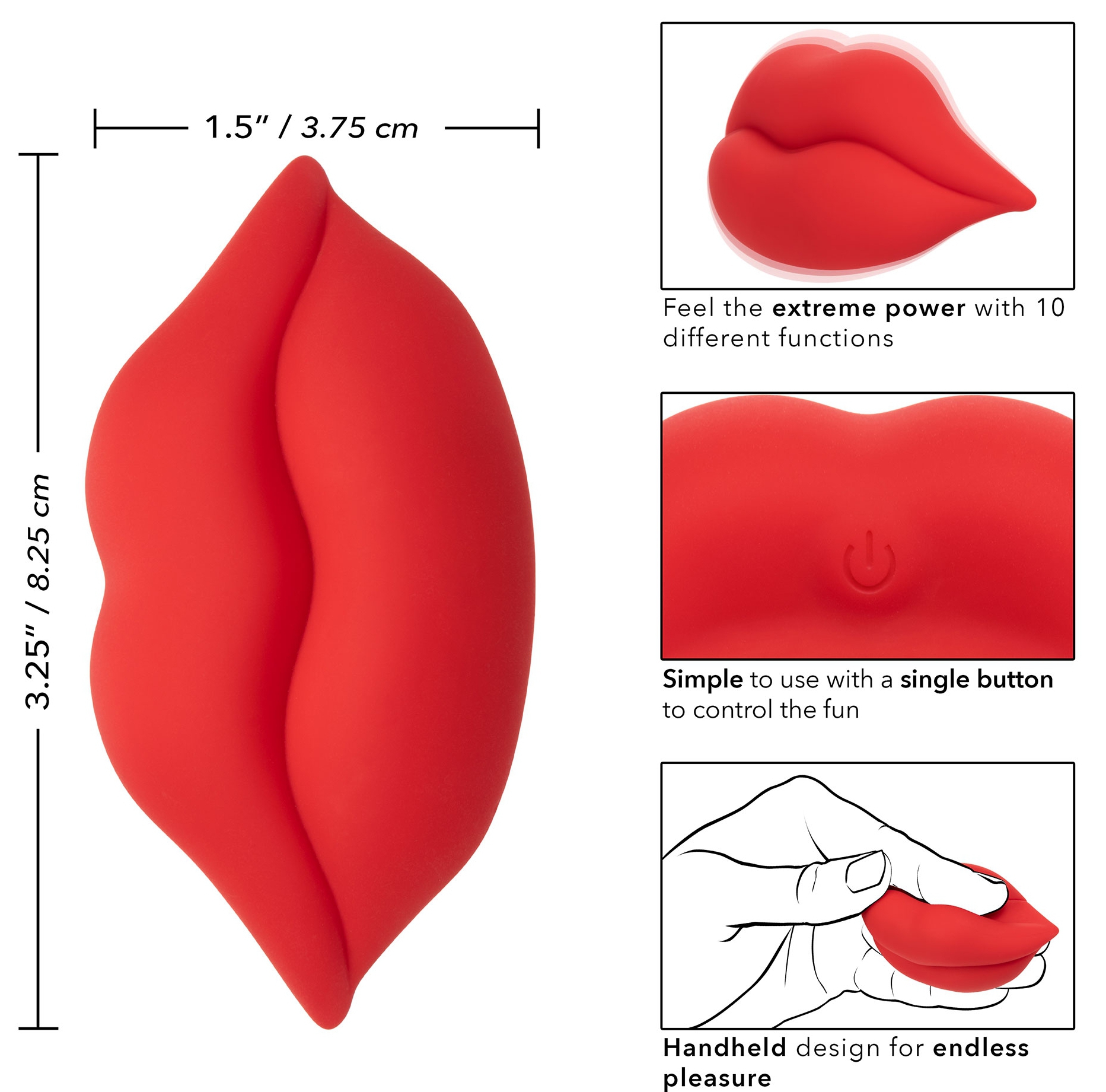 Mini Vibro Lèvres vibrantes Muah 10 Vibrations – Image 9