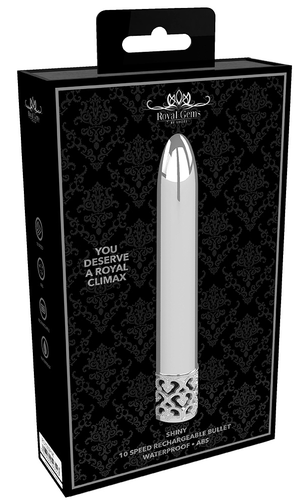 Mini Vibro Shiny 11cm Argenté – Image 2