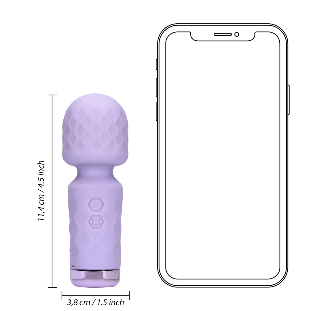 Mini Wand Vibrator Loveline 12 cm Violet – Image 8
