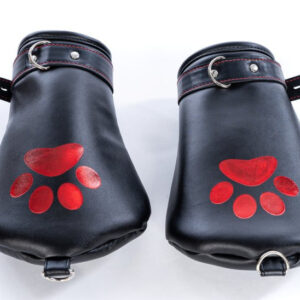 Mitaines Dog Paw Noir-Rouge