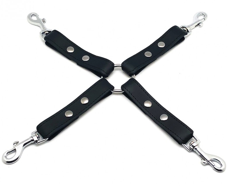 Noeud BDSM en cuir avec crochets – Image 2