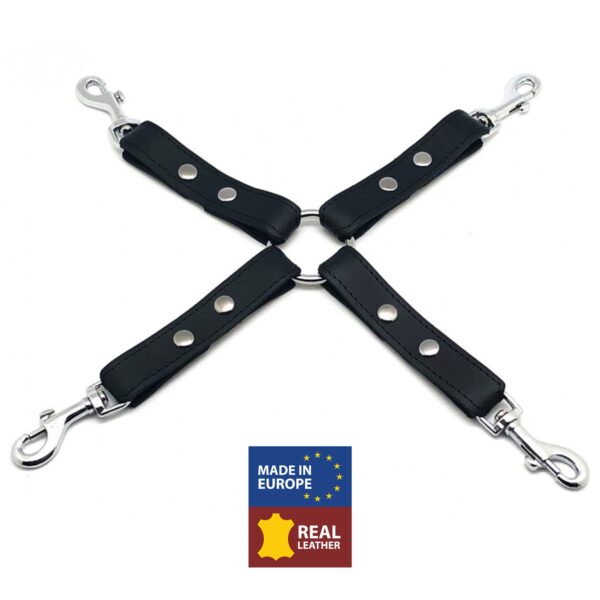 Noeud BDSM en cuir avec crochets – Image 3