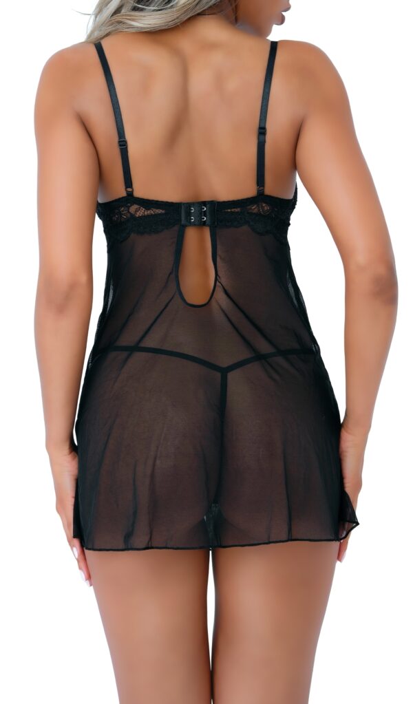 Nuisette + String Underwire Sheer Noir – Image 2