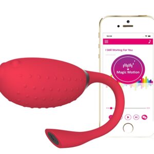 Oeuf vibrant Fugu Contrôle à distance 7 x 3.5 cm Rouge