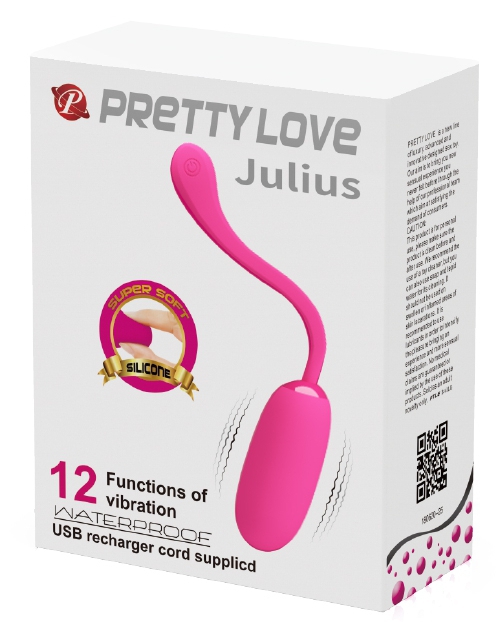 Oeuf vibrant JULIUS Pretty Love 7.8 x 33 cm Rose – Image 2