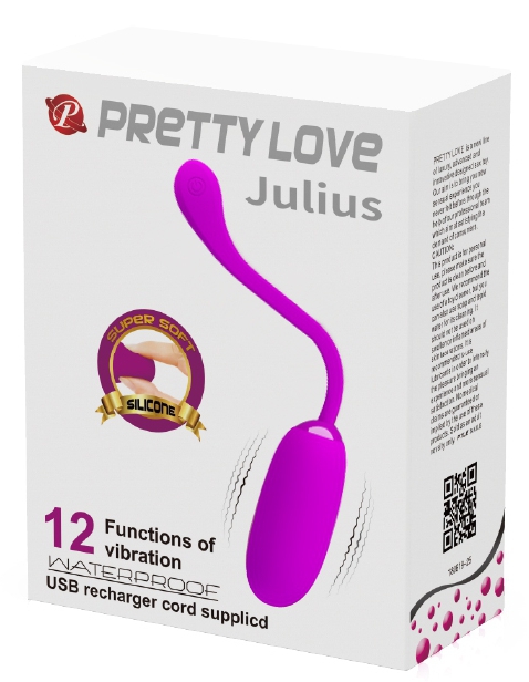 Oeuf vibrant Julius Pretty Love 7.8 x 3.3 cm Violet – Image 2