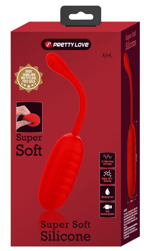 Oeuf Vibrant Kirk 8 x 3.5cm Rouge – Image 2