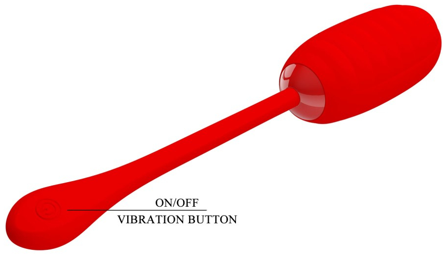 Oeuf Vibrant Kirk 8 x 3.5cm Rouge – Image 3