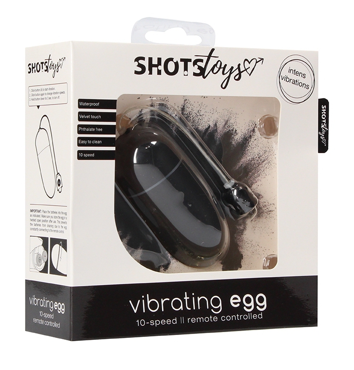 Oeuf vibrant sans fil Vibrating Egg 8 x 3.5cm Noir – Image 2
