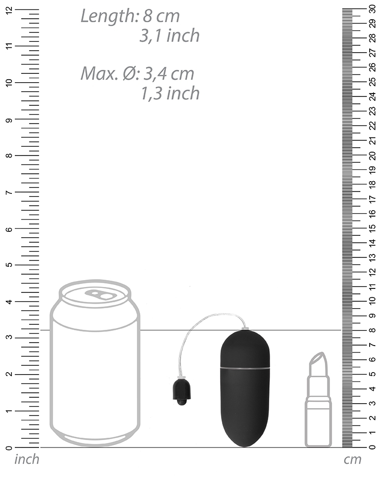 Oeuf vibrant sans fil Vibrating Egg 8 x 3.5cm Noir – Image 4