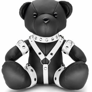 Ours en cuir EDDY The BDSM Teddy Bear Blanc + Boite
