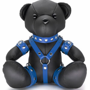 Ours en cuir EDDY The BDSM Teddy Bear Bleu + Boite