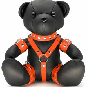 Ours en cuir EDDY The BDSM Teddy Bear Orange + Boite