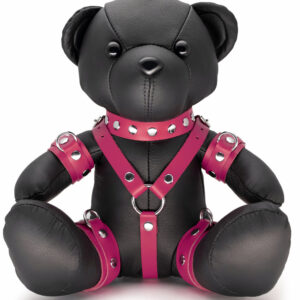 Ours en cuir EDDY The BDSM Teddy Bear Rose + Boite