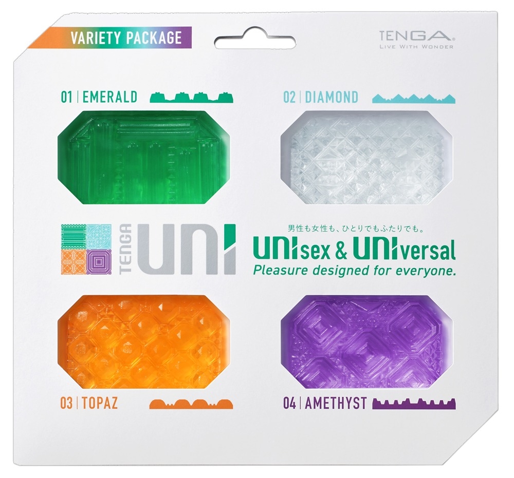 Pack de 4 Gaines de masturbation Uni Tenga