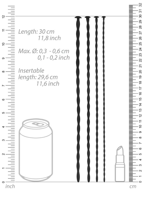 Pack de 4 tiges pour urètre Spiral Screw 30 cm - Diamètres de 3 à 6mm – Image 4