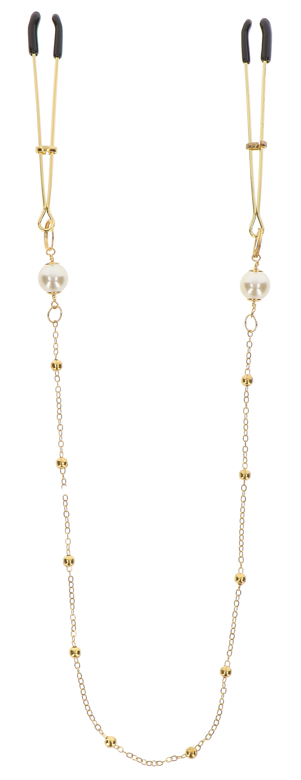 Pince-tétons avec chaîne Tweezers Pearls Taboom Dorées