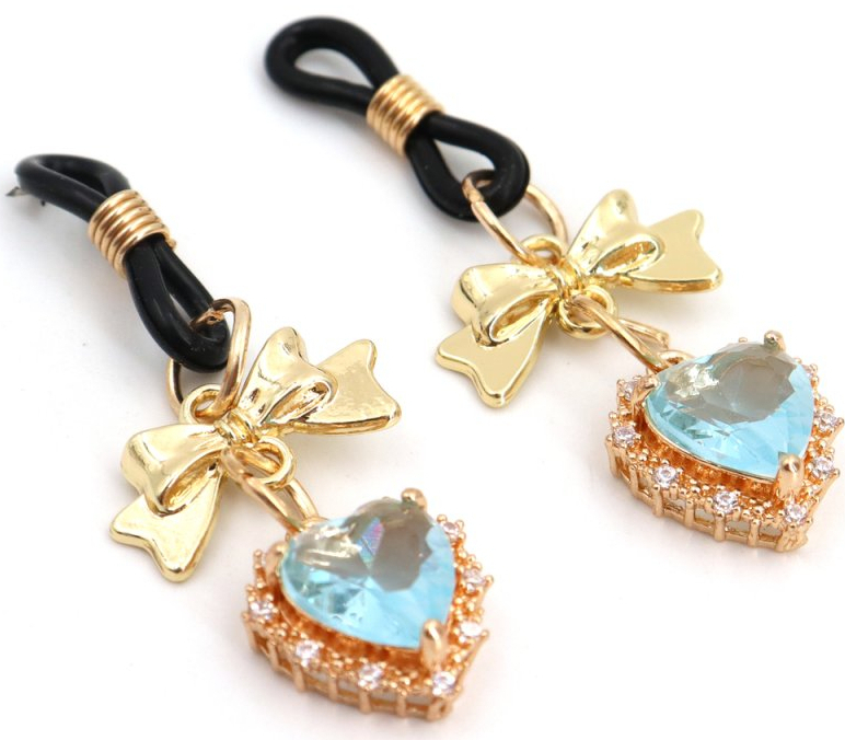 Pince-Tétons Heart Diamond Bleu