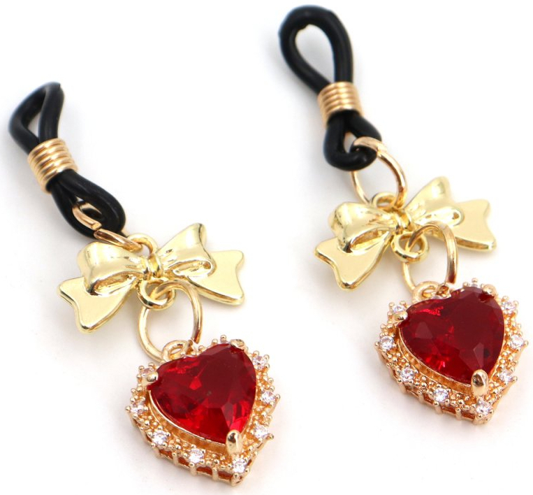 Pince-Tétons Heart Diamond Rouge