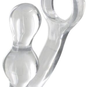 Plug + Cockring Power Duo 9 x 4cm - Anneau 40mm Transparent