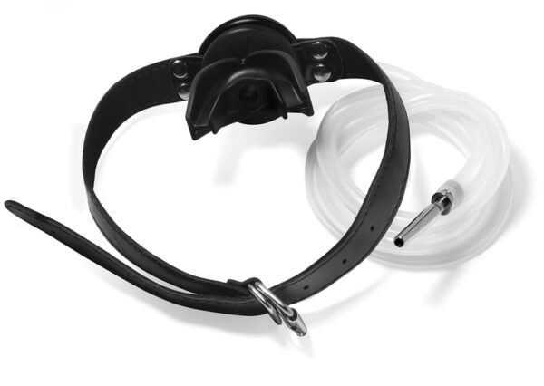 Plug Pénis avec Bâillon Urinoir - Plug 4 x 0.7cm Noir – Image 2