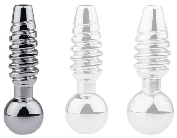 Plug pénis percé Screw 2.5cm - Diamètre 8mm