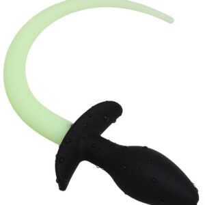 Plug Queue de chien phosphorescente Luminous Puppy 8 x 3.2cm Vert Fluo
