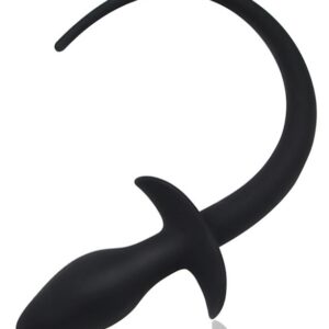 Plug Queue de chien silicone 7.5 x 3.1cm Noir