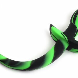 Plug Queue de Chien Silicone Dog Tail 7.5 x 3.1cm Vert Noir