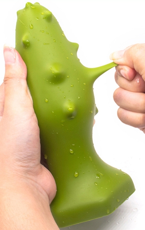 Plug silicone Monster Spike L 14 x 5.5cm Vert – Image 3