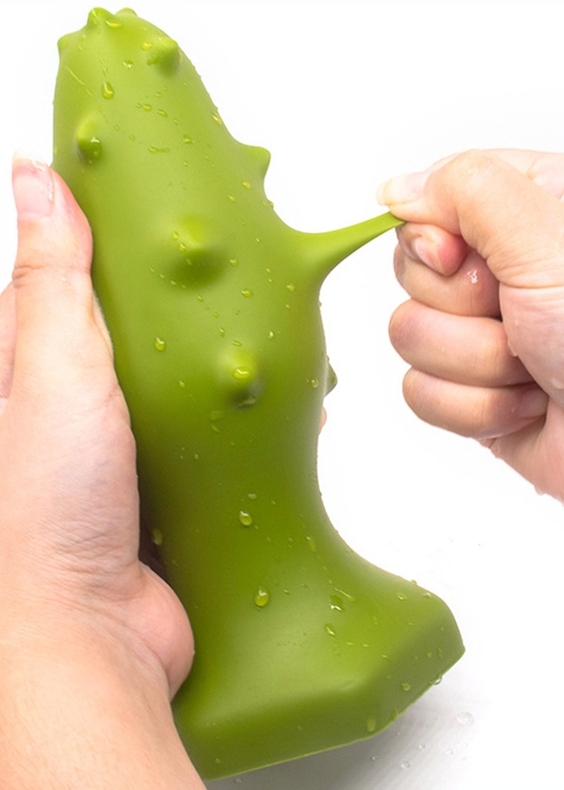 Plug silicone Monster Spike M 12 x 4.5cm Vert – Image 3