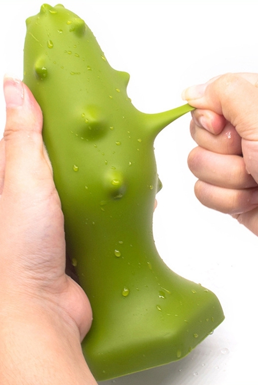 Plug silicone Monster Spike XL 16 x 6.5cm Vert – Image 3