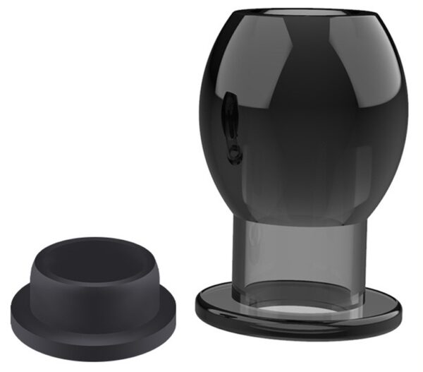 Plug Tunnel avec bouchon Hollow Stop Noir – Image 2