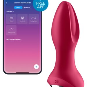 Plug vibrant connecté Rotator Plug Satisfyer 10 x 4cm Fuchsia