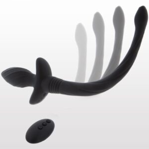 Plug Vibrant Queue de Chien Wiggle Tail 9 x 4cm Noir