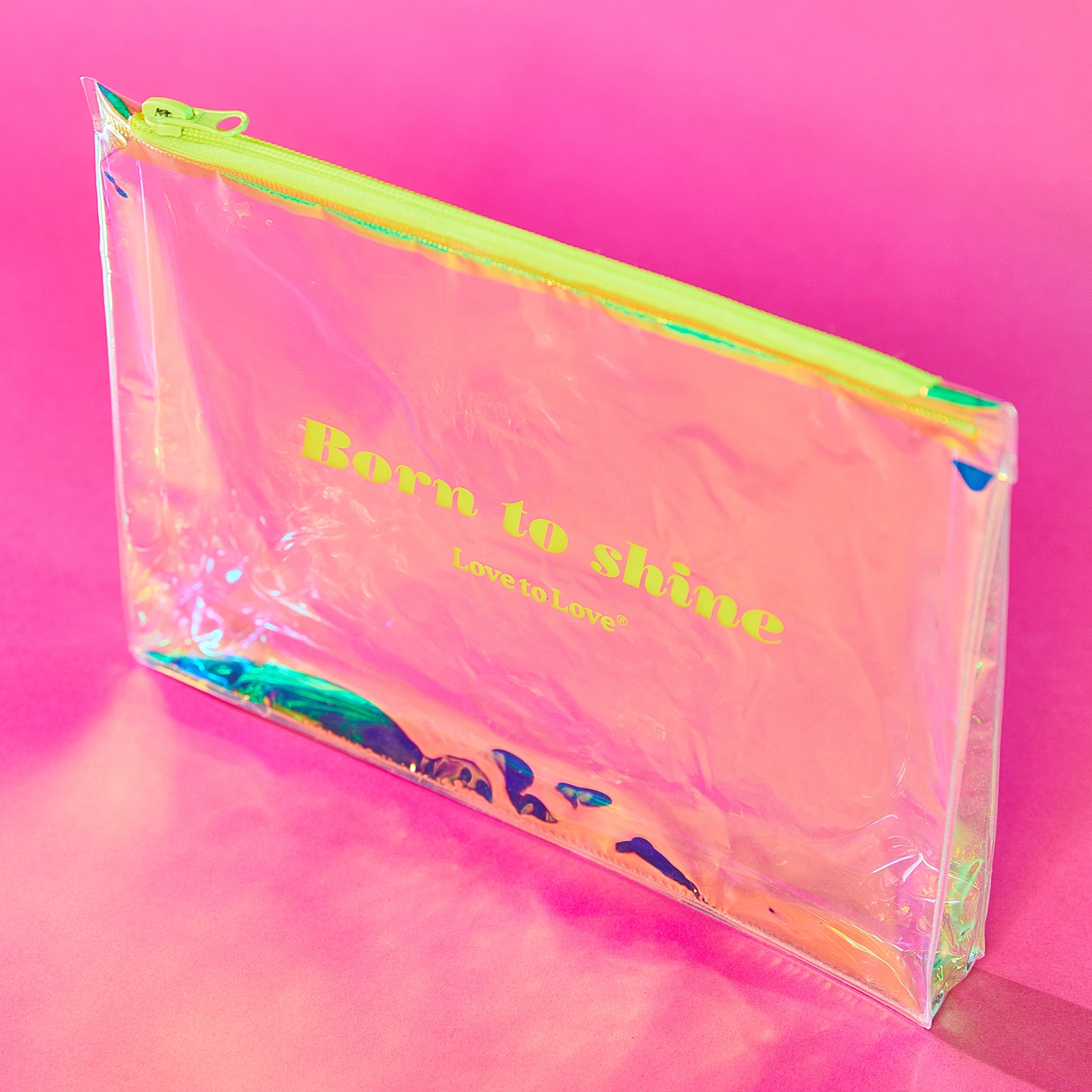 Pochette de rangement Born to Shine Zip jaune – Image 2