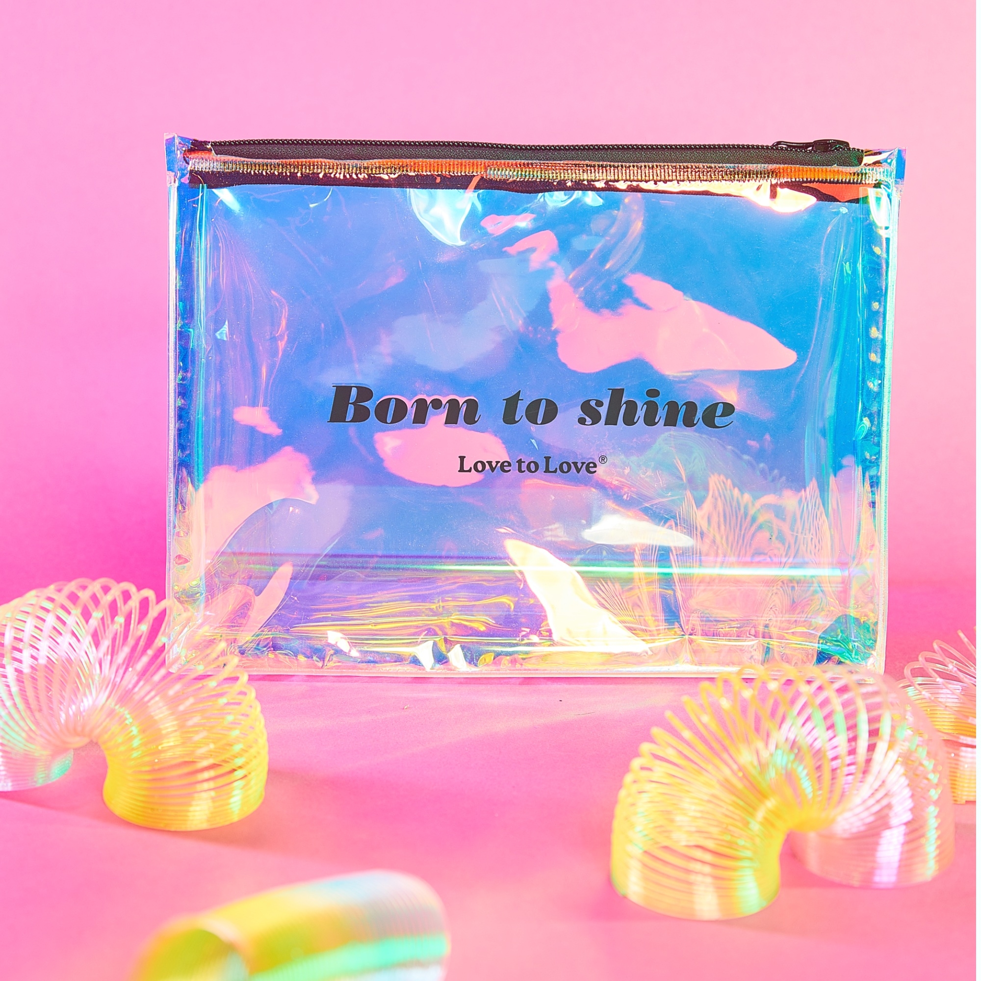 Pochette de rangement Born to Shine Zip noir – Image 2