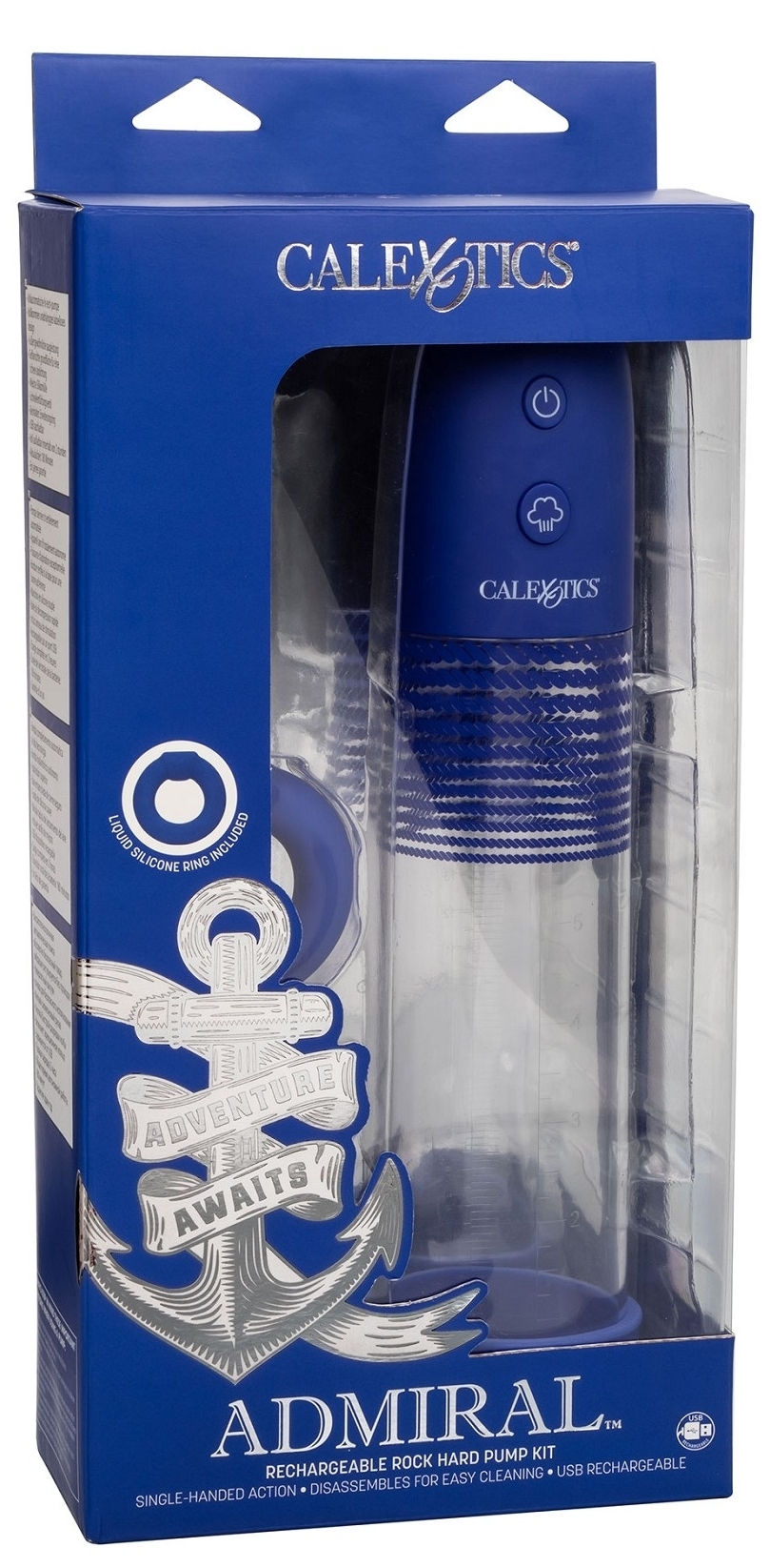 Pompe à pénis automatique Rock Hard Admiral 20 x 5.5cm – Image 2