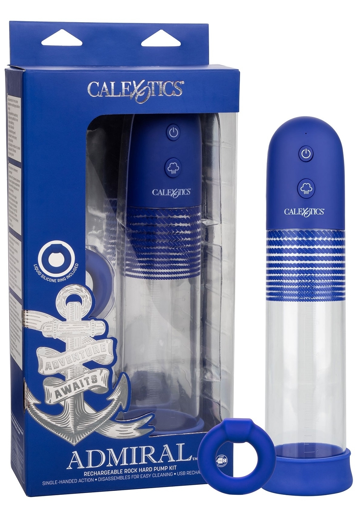 Pompe à pénis automatique Rock Hard Admiral 20 x 5.5cm – Image 3