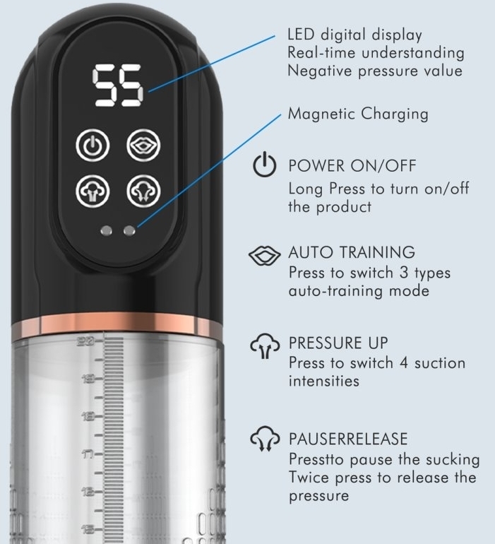 Pompe à Pénis Automatique Trainpump 20 x 5.8cm – Image 10